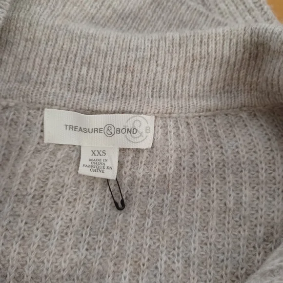 Treasure And Bond Polo Sweater Dress Size XXS Women Preppy Long Sleeve Stretch - Picture 8 of 13